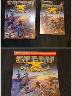 SOCOM US Navy Seals Big Box Manual Strategy Guide PlayStation 2 PS2 NO HEADSET